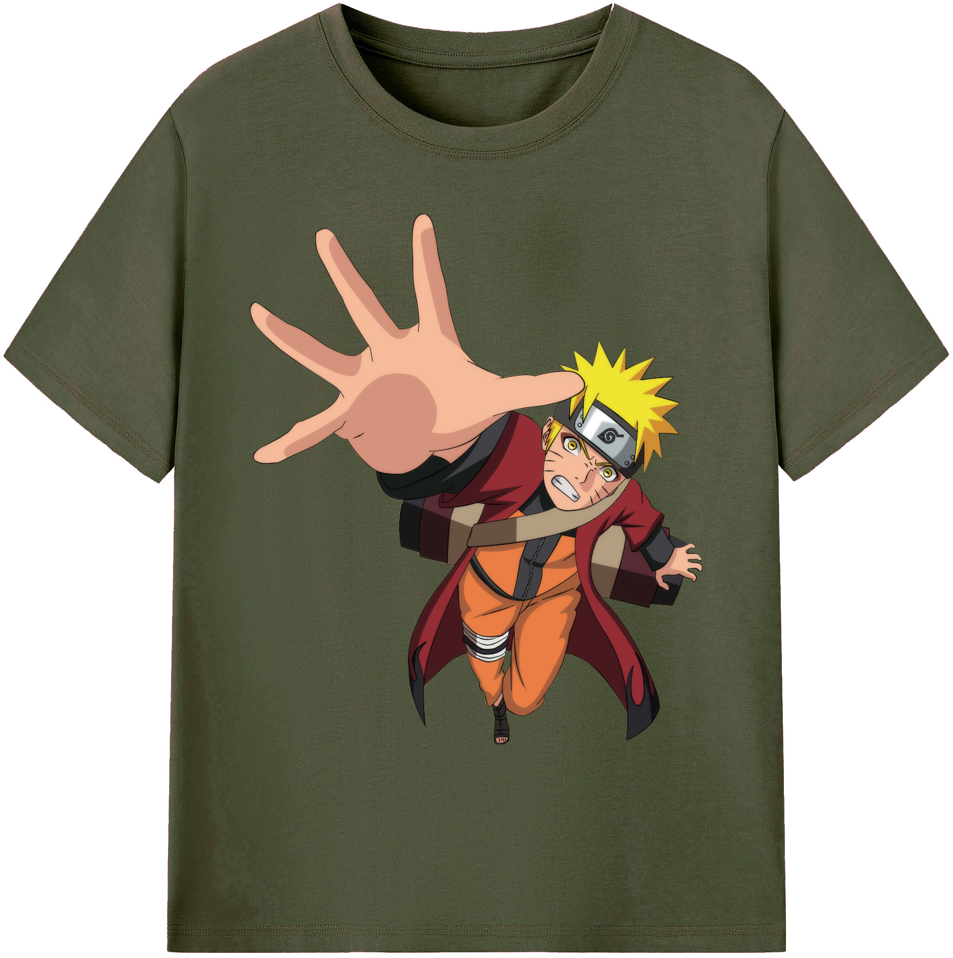 （画像用） NARUTO -ナルト- うずまき ナルト Uzumaki Naruto 綿100％ メンズ半袖Tシャツ｜肌触りやわらか＆通気性